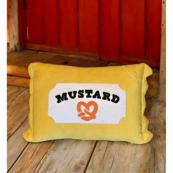 Pillow Décor Other - New Yellow Summer Pretzel Mustard Packet Pillow Novelty Throw Pillow Room Decor